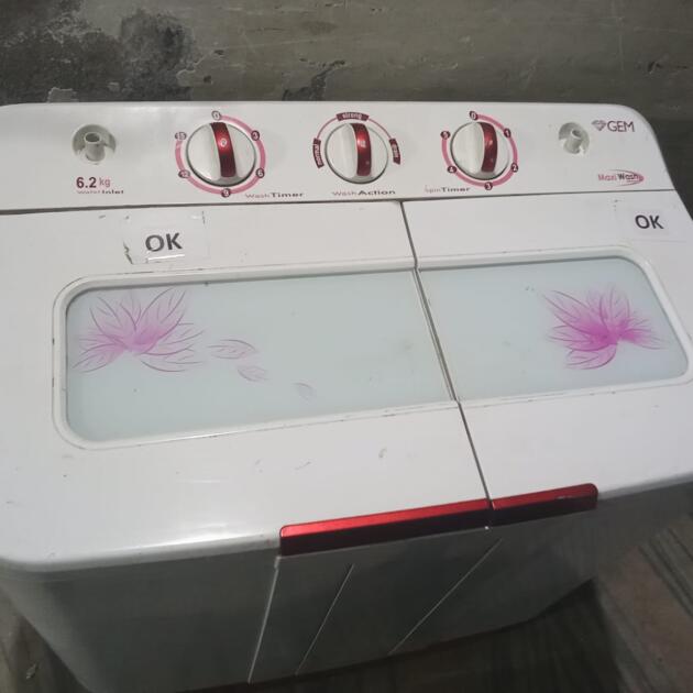 Gem 6.2kg semi automatic washing machine